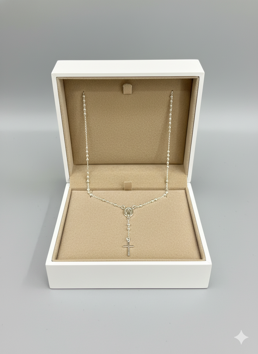 Rosario de Plata Italy 925 – Diseño Fino y Elegante